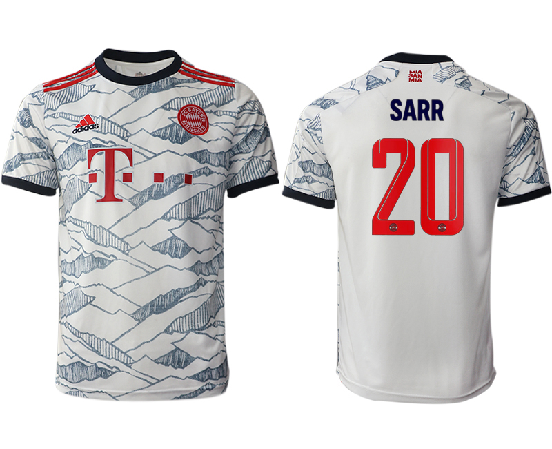 Cheap Men 2021-2022 Club Bayern Munich Second away aaa version white 20 Soccer Jersey